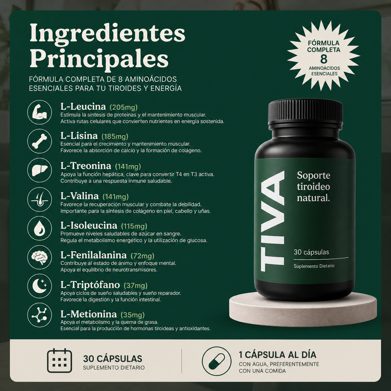 TIVA™ — Soporte Tiroideo Natural para Mujeres con Hipotiroidismo